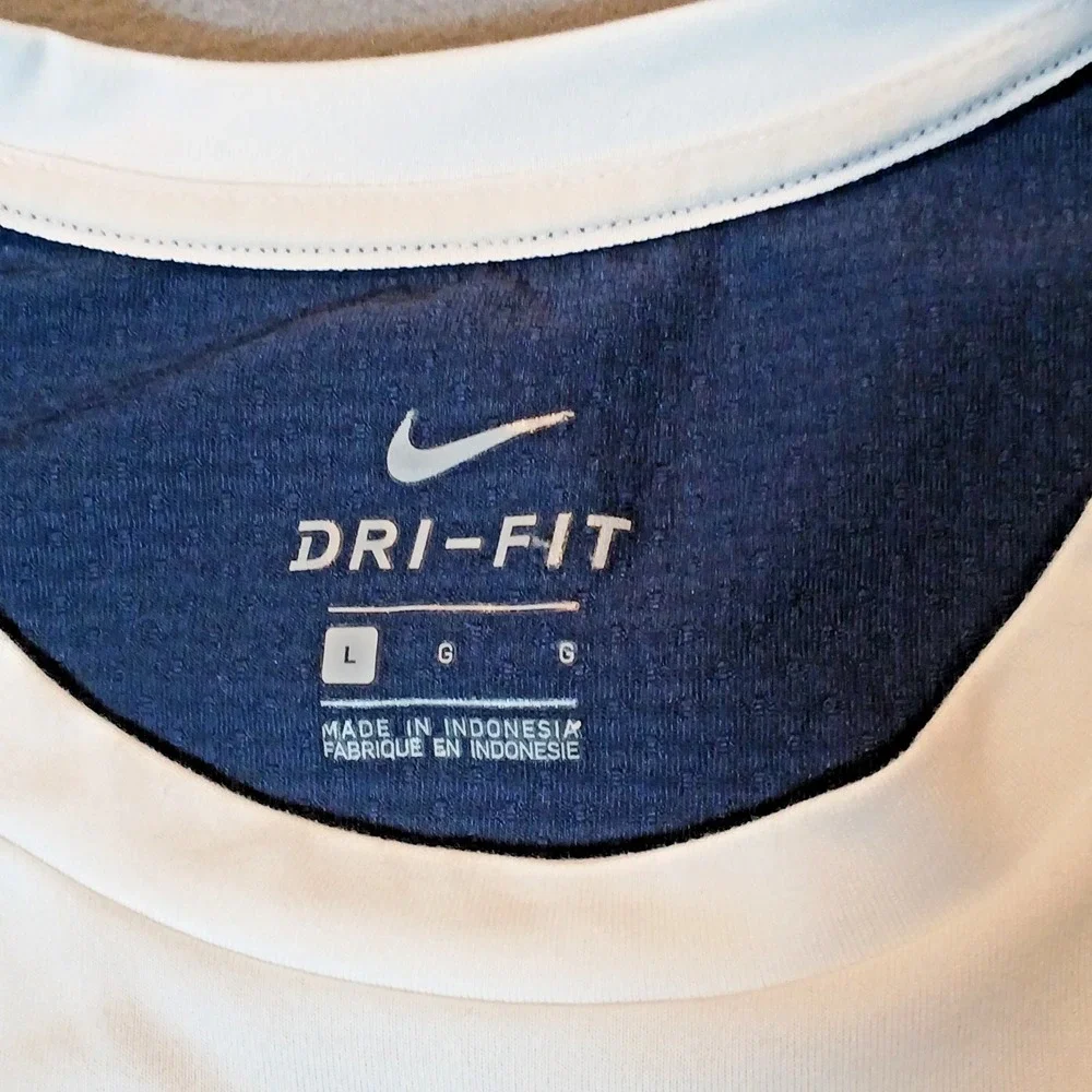 Nike Dri-Fit Penn State Nittany‎ Lions Long Sleeve Shirt Men's Size L White Blue
